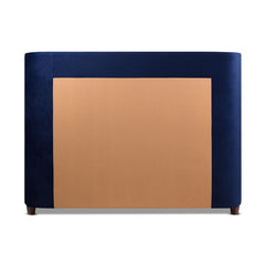 Brooklyn King Tufted Panel Bed Headboard and Footboard Set, Navy Blue Velvet