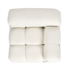 Marcel 36" Bubble Modular Modern Lounge Arm Chair, Ivory White Boucle