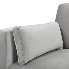 Knox 36" Modern Farmhouse Arm Chair, Opal Grey Velvet