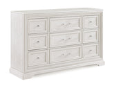 1pc Traditional 6-Drawer Storage Dresser Antique White Finish Wooden Furniture
