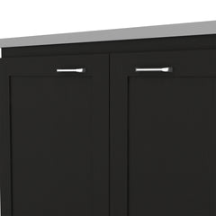 Zurich Cabinet Set, Two Shelves Black