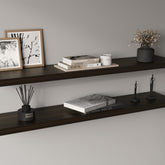Ecco 47" Wide Floating Shelves Set Of 2, Shelves For Wall Decor For Bedroom, Bathroom Storage Shelves, Book Shelves For Living Room