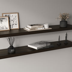 Ecco 47" Wide Floating Shelves Set Of 2, Shelves For Wall Decor For Bedroom, Bathroom Storage Shelves, Book Shelves For Living Room