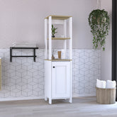 St. Clair Linen Cabinet, Two Interior Shelves, Two Open Shelves, Single Door