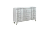 Landmark Traditional Style 9-Drawer Dresser With metal drawer pulls Made with Wood in Silver. (INCLUDES DRESSER ONLY) same as G150109014 (NJ inventory)