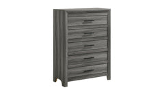 Denver Modern Style 5-Drawer Chest Made with Wood in Gray same as G150108544 ( NJ Inventory)