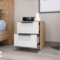 Washington Nightstand, Two Large Drawers