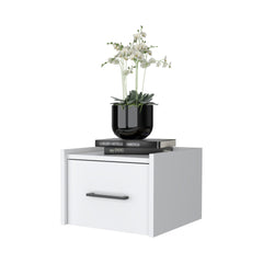 Elfrida Wall-Mounted Nightstand, Sleek Single-Drawer Design with Spacious Top Shelf
