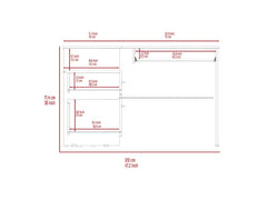 Raleigh L-Shaped Desk, Two Drawers, One Shelf, CPU Storage