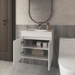 FM FURNITURE Rainbow City Vanity with 2 Doors, White