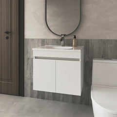 FM FURNITURE Rainbow City Vanity with 2 Doors, White