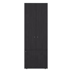 FM FURNITURE Tolleson 3-Door Tall Wardrobe Cabinet with 4 Shelves 鈥 Freestanding Storage Armoire for Bedroom or Entryway, Wenge