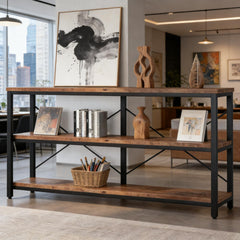 Console Table,3-Tier Hall Storage Shelf,Sofa Table