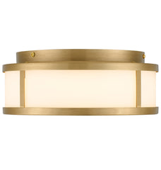 10-inches Antique Brass Intgrated LED Flush Mount Light