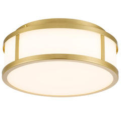 10-inches Antique Brass Intgrated LED Flush Mount Light