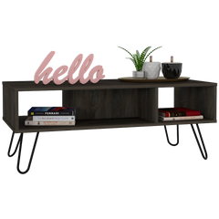 Coffee Table Minnesota, Two Shelves, Carbon Espresso Finish