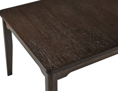 5pc Beautiful Rectangular Dining Table Dark Oak Finish Upholstered Chair Wooden Furniture Dining Room Furniture