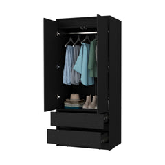 Wenge 2-Drawer Armoire