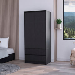Wenge 2-Drawer Armoire