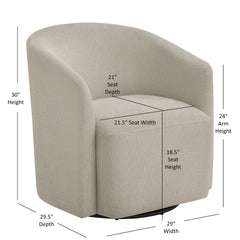 Ardena Sea Oat Swivel Barrel Chair