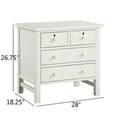Georgina 4-drawer Storage Nightstand - Antique White