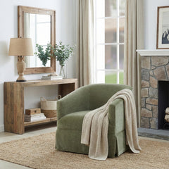 Earl Caper Skirted Swivel Chair