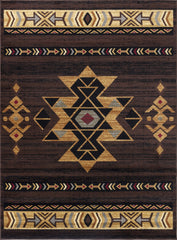 Tribes GC_YLS4005 Brown 5 ft. 3 in. x 7 ft. 3 in. Southwest Area Rug