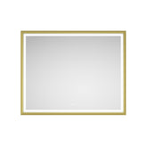 60 x 48 Inch LED Bathroom Mirror with Aluminum Frame, Wall Mounted Vanity Mirror, Anti-Fog, Memory, 3 Colors, Stepless Dimmable