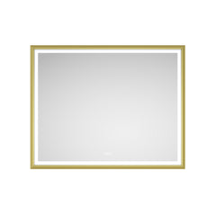 60 x 48 Inch LED Bathroom Mirror with Aluminum Frame, Wall Mounted Vanity Mirror, Anti-Fog, Memory, 3 Colors, Stepless Dimmable