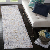 PAYAS Collection 2X8 Ivory / Grey / Traditional Runner Rug