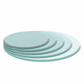 24" Inch Round Tempered Glass Table Top Clear Glass 1/2" Inch Thick Beveled Polished Edge (Old Sku:W126560356)