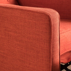 Fabric Recliner Chair Mid-Century Modern Recliner Pushback Single Recliner Sofa with Thicker Seat Cushion Tufted Upholstered Sofa with Wooden leg for Living Room Bedroom