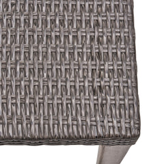 HAMPTON WOOD + WICKER OTTOMAN