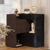 32.5''-58.8''W 40''H Multifuctional Storage Cabinet, Buffet Sideboard Cabinet with Drawer, Corner Cabinet for 44''H Window decor, Livingroom, Hallway, Entryway, Kitchen & Office - Black & Walnut