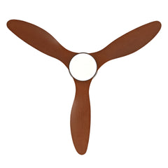 42 Inch Ceiling Fans with Lights, Flush Mount Low Profile, 3 ABS Blades Ceiling Fan with Light and Remote, 6-Speed, Reversible DC Motor, Noiseless, for Bedroom, Indoor/Outdoor, Black+Walnut