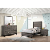 Cabrillo Grey Oak 4-piece Twin Bedroom Set