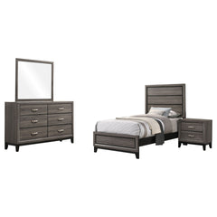 Cabrillo Grey Oak 4-piece Twin Bedroom Set