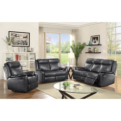 Glory Furniture Ward G761A-RS Double Reclining Sofa , BLACK