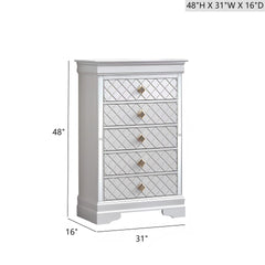 Verona G6735-CH Chest, Pearl White