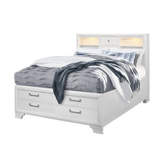 Civic White Queen Storage Bed