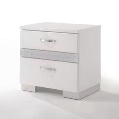 Naima II White High Gloss Finish Nightstand