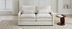 68.1" Cozy Upholstered Loveseat Sofa Oversized Comfy Comfy Cloud Sofa Double Cushion Loveseat Sofa Plush Cushion Sofa Couch for Living Room, Beige