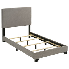 Efram Taupe Upholstered Twin Panel Bed