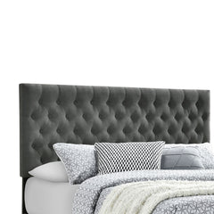 Newport Grey Upholstered Full Storage Panel Bed
