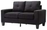 Newbury G475A-L Modular Loveseat , BLACK