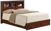 King Storage Bed In Cherry Finish