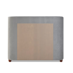 Brooklyn Queen Tufted Panel Bed Headboard and Footboard Set, Opal Grey Velvet