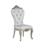 Cream and Golden Ivory Tufted Side Chairs (Set of 2)