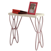 White and Light Purple Nightstand