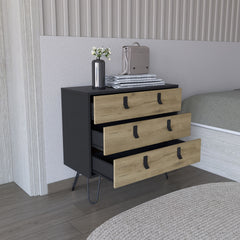 Huna Hairpin Legs Dresser with 3-Drawer Storage